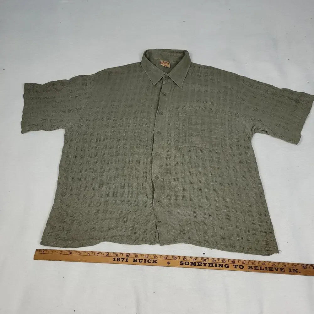 Jordan by Claudio Nucci Shirt Size XXL Button Down Short Sleeve Cooling Comfort